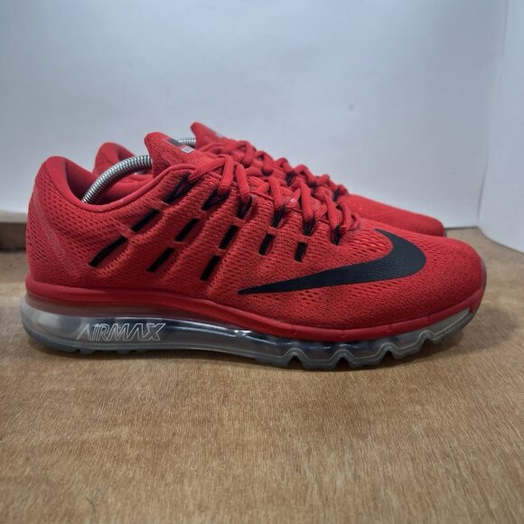 Nike Air Max 2016 Men Size 11 Red Athletic Running Sneakers Shoes - Picture 1 of 9